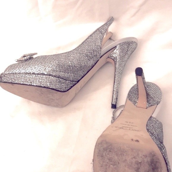 Jimmy Choo 38 1/2 EU Glitter/Silver - Picture 5 of 15